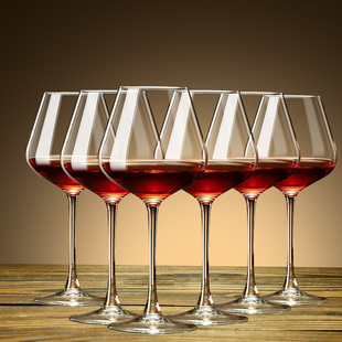 轻奢高级感勃艮第红酒杯套装家用高档水晶醒酒器葡萄酒杯高脚杯子