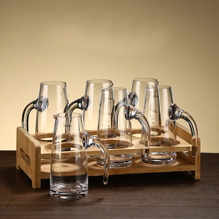 刻度分酒器白酒杯套装高端家用饭店商用醒酒器酒具加厚扎壶量酒器