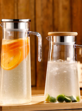 亚克力扎壶塑料果汁壶PC耐高温酒吧饮料冷凉水壶商用餐厅果茶水壶