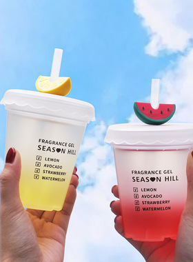 水果味家用香熏香膏无火香薰家居摆件卫生间空气清新剂香氛高颜值