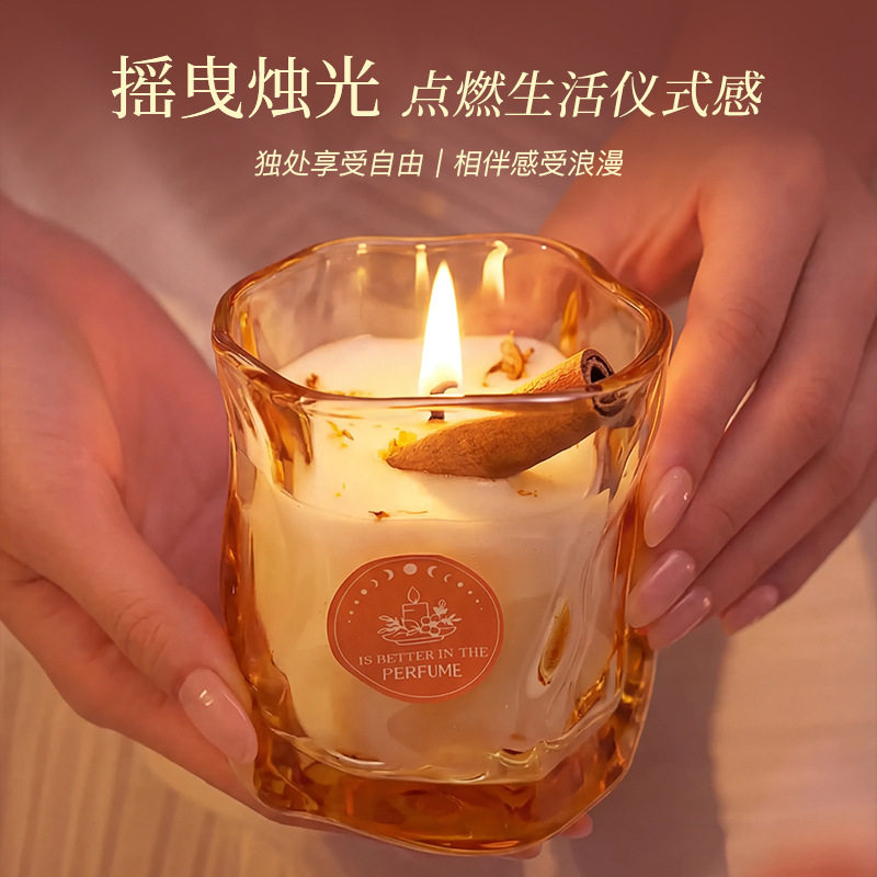 扭扭杯香薰蜡烛手工大豆蜡干花晶香薰礼盒