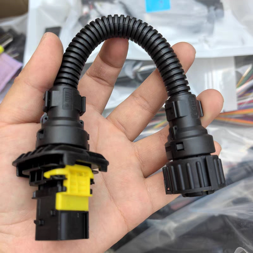 适用J7雾灯圆转方转换接头线束 连接器插头接插件改装