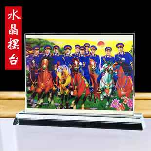 十大元帅骑马图合影画像摆件伟人像书房客厅办公室桌面装饰画摆台