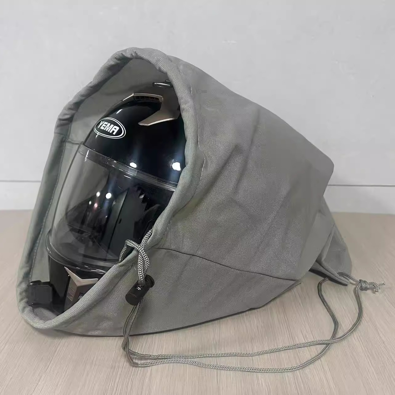 滑雪摩托车全盔袋成人头盔防尘袋摩托车头盔收纳袋斜跨头盔绒布袋