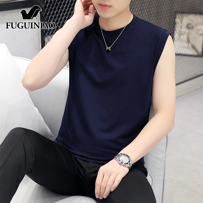 富贵鸟无袖t恤男士夏季新薄款潮