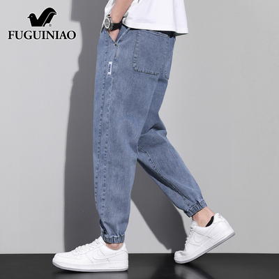 富贵鸟九分牛仔裤男士秋季新款潮