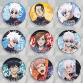 咒术回战五条悟伏黑惠马口铁徽章58mm镭射吧唧谷子二次元 胸针挂件