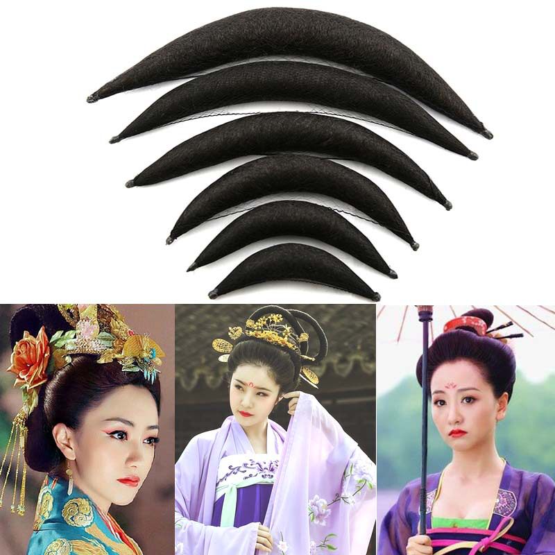 古装造型假发全发丝软牛角垫发棒