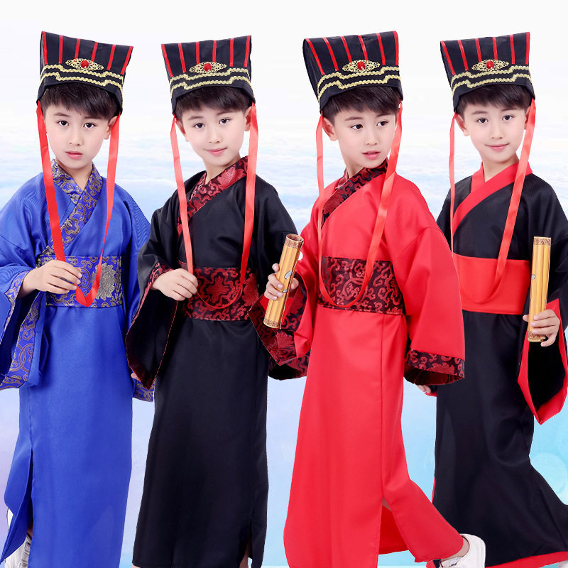 儿童古装汉服男古代学生中国学