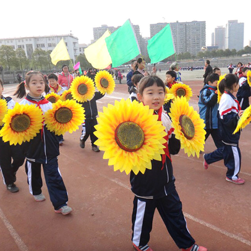 多层仿真向日葵花舞蹈道具假葵花