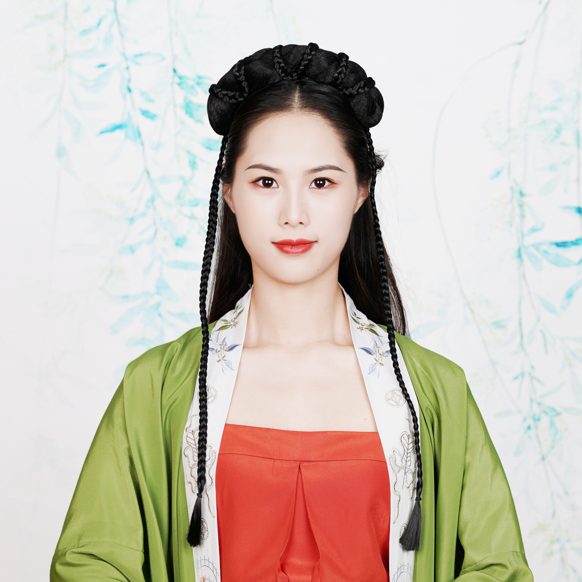 麻花辫子发箍双款发髻懒人古装