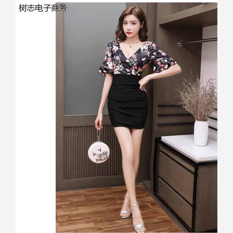 足浴足疗工服遮肚连衣裙桑拿性感工作服沐足技师工衣酒店小姐裙子