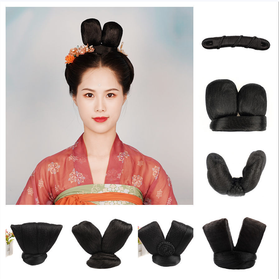 古装造型发髻汉服头饰假发古风