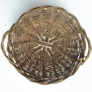 柳条抬筐竹篮收纳白蜡条防洪编织筐铁路用筐白腊杆筐