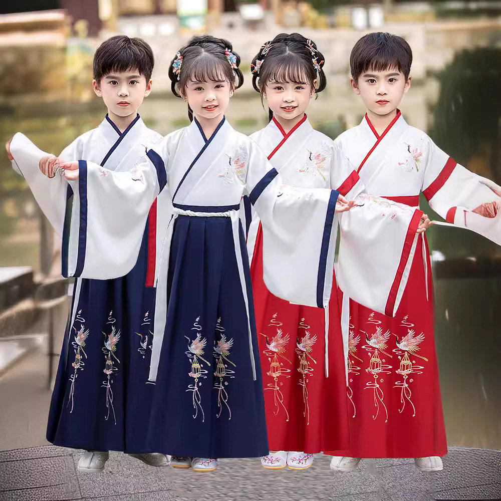 汉服男童小学生中演出服男孩古装