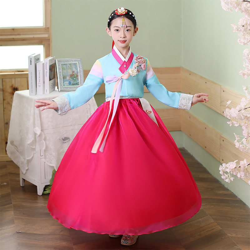 新款女童韩服民族服朝鲜族服装