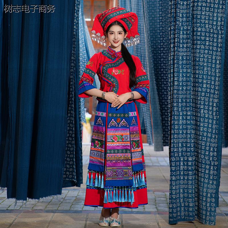 三月三民族服装成人广西壮族少数民族服装女舞蹈演出服装民族服饰