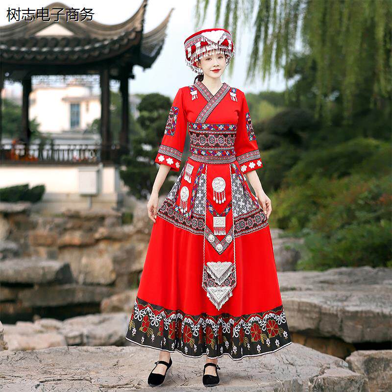 三月三广西少数民族壮族服饰苗族彝族舞蹈服苗寨写真旅拍演出服女
