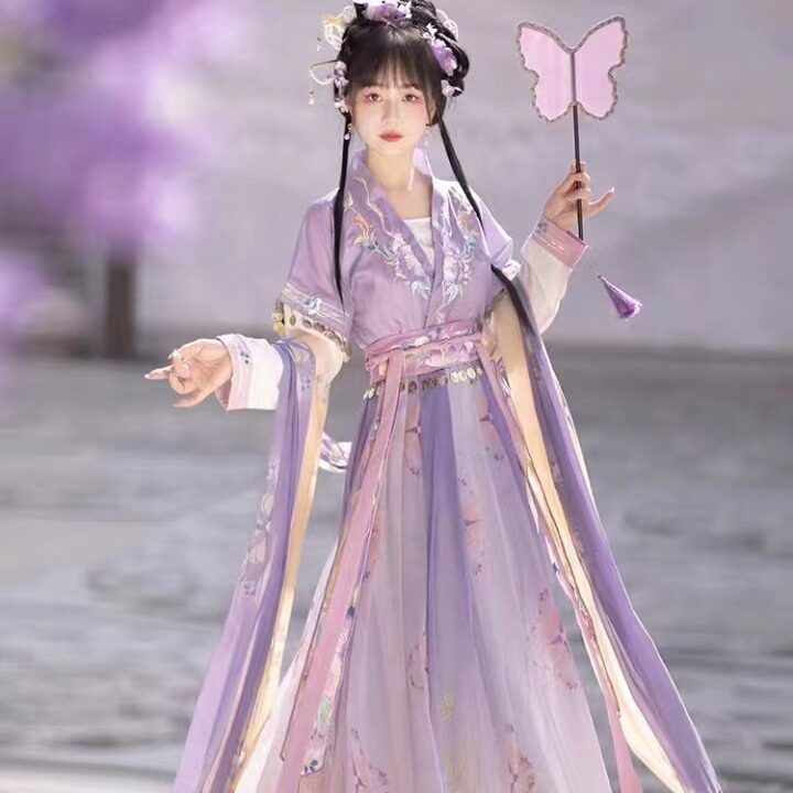「汉服【拂铃花】唐制齐腰唐褙子