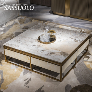 SASSUOLO/BANNER大理石面正方形茶几/visionnaire家具居高级定制