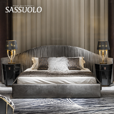 沙皮床萨索罗金属绒布