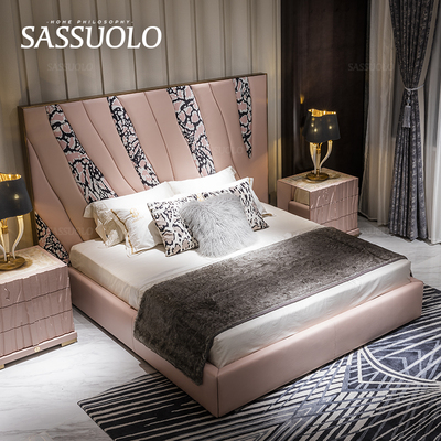 皮布结合双人床萨索罗皮轻奢