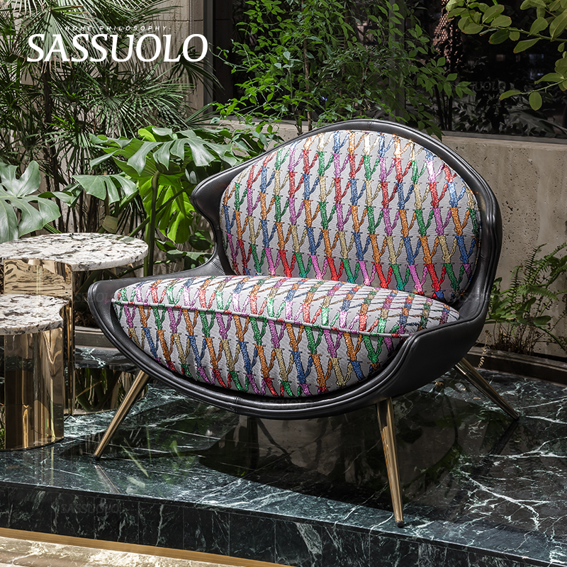 萨索罗全皮轻奢休闲椅