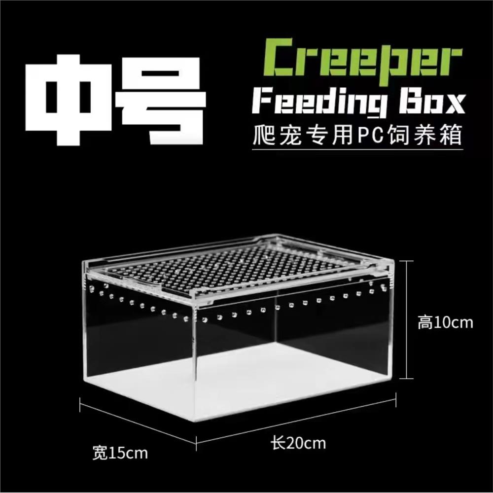 PC塑料爬宠守宫蜥蜴中号饲养箱生态沙漠造景宠物蛇树栖角蛙水陆新