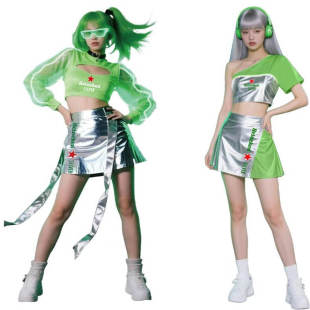 喜力啤酒电音节礼仪小姐服装舞台演出服装歌手气质女DJ服装定制