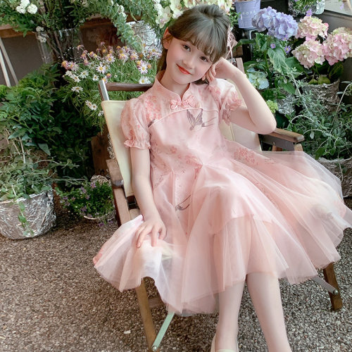 女童连衣裙2026新款夏装儿童汉服中式国风旗袍裙子夏季女孩公主裙