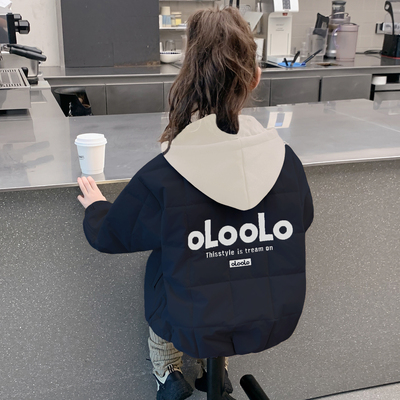 女童夹棉外套2025新款秋冬装儿童网红洋气流行爆款加厚女孩棒球服