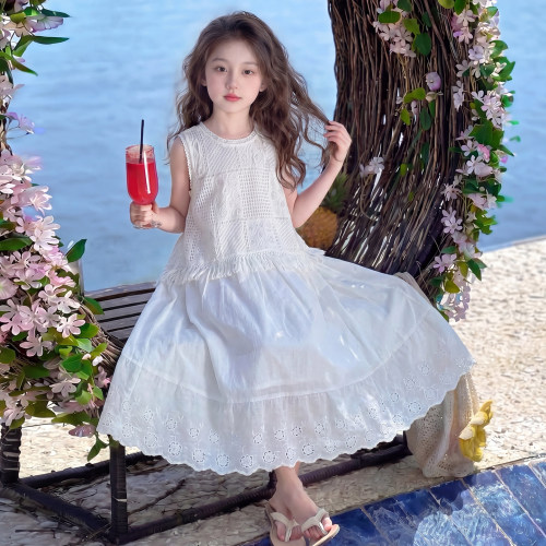 女童连衣裙夏2026新款儿童时髦韩版蕾丝法式公主裙女孩夏装裙子潮