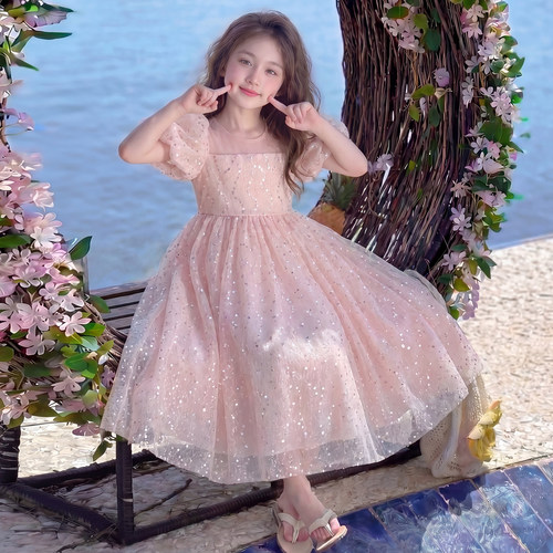 女童公主裙夏装2026新款洋气儿童时髦海边度假裙子女孩夏季连衣裙