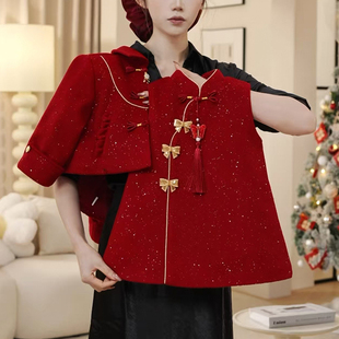 女童套装冬装2025新款儿童时髦国风中式两件套洋气小女孩冬季衣服