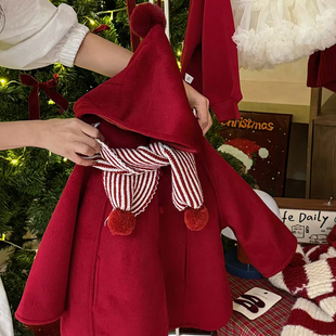 女童外套冬装2026新款洋气儿童时髦加厚连帽呢子大衣女孩冬季衣服