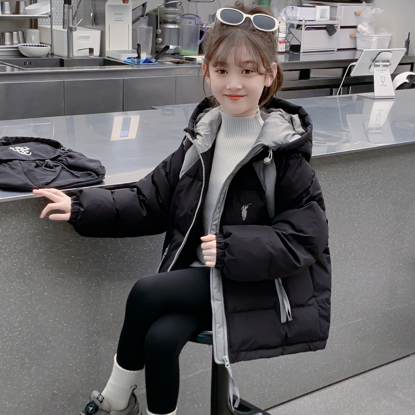 女童棉服2025新款冬装儿童洋气超好看中长款羽绒棉袄女孩冬季外套