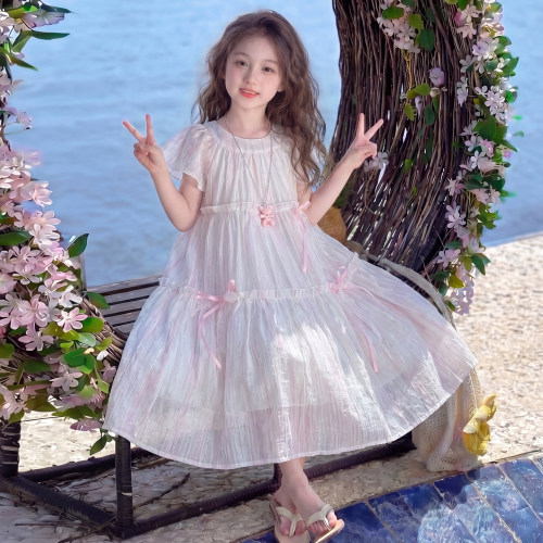 女童连衣裙2026新款夏装洋气儿童时髦网红韩版公主裙女孩夏季裙子