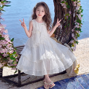 女童连衣裙夏装2026新款儿童时髦洋气无袖网红公主裙女孩夏季裙子