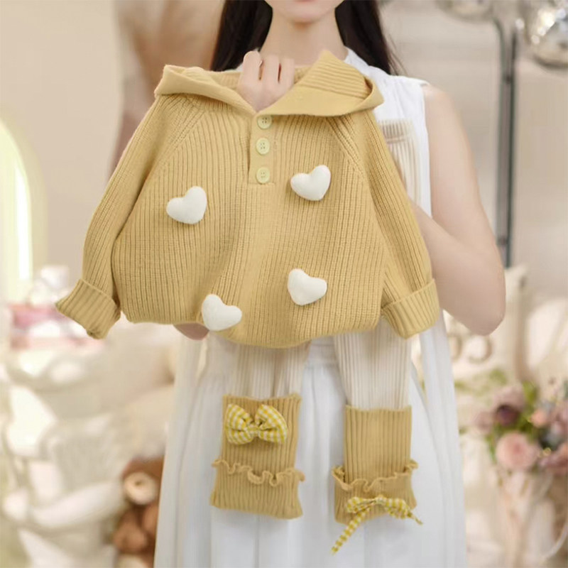 女童秋装套装2025新款洋气儿童时髦连帽针织衫两件套女孩春秋衣服,童装/婴儿装/亲子装,套装,淘宝优惠券,粉丝福利购,淘宝优惠卷