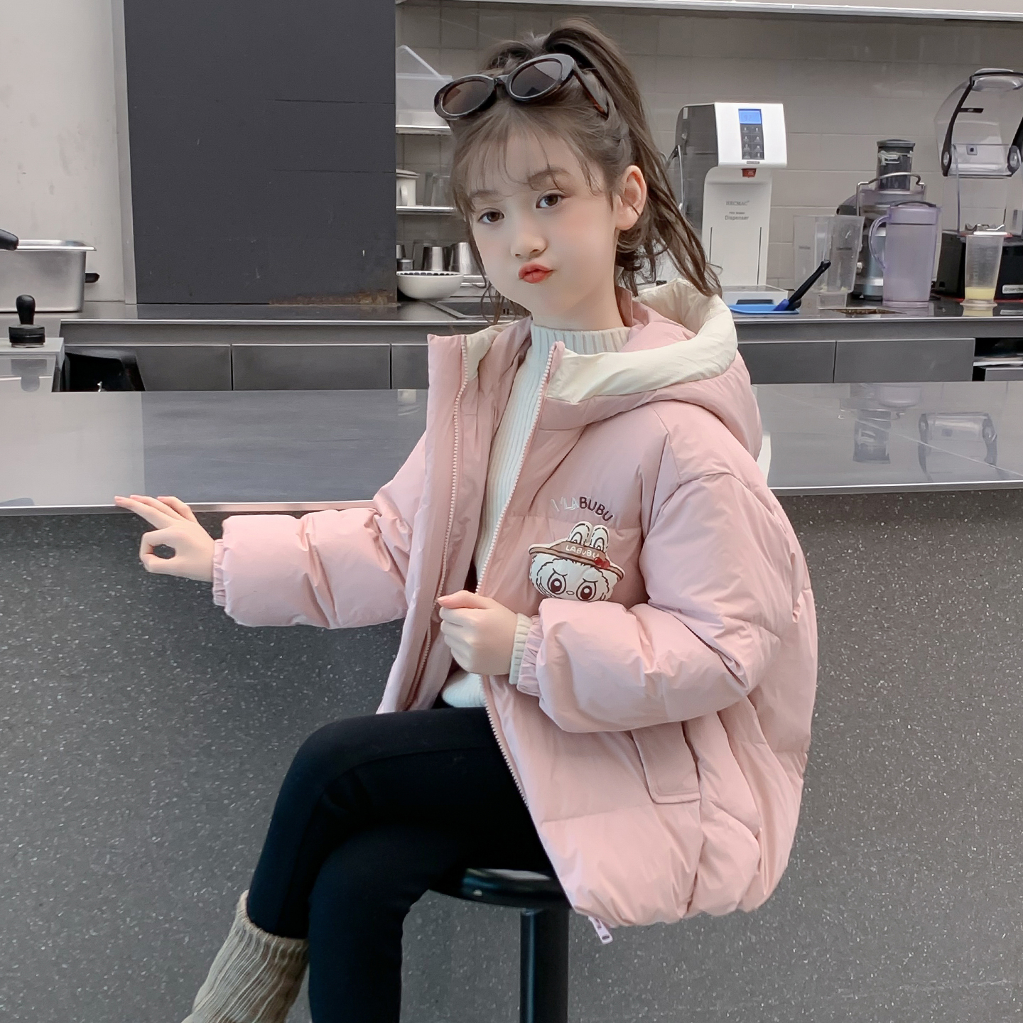 女童棉服冬装2025新款儿童网红洋气加厚羽绒棉袄外套女孩冬季棉衣