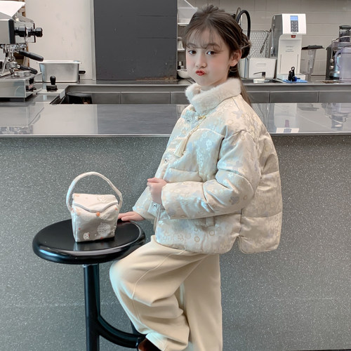 汉服女童冬装2025新款儿童网红洋气加厚国风棉服女孩冬季古风外套