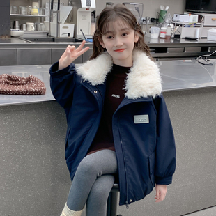 女童外套今年流行爆款2025新款冬装儿童加厚羽绒棉服女孩冬季棉袄
