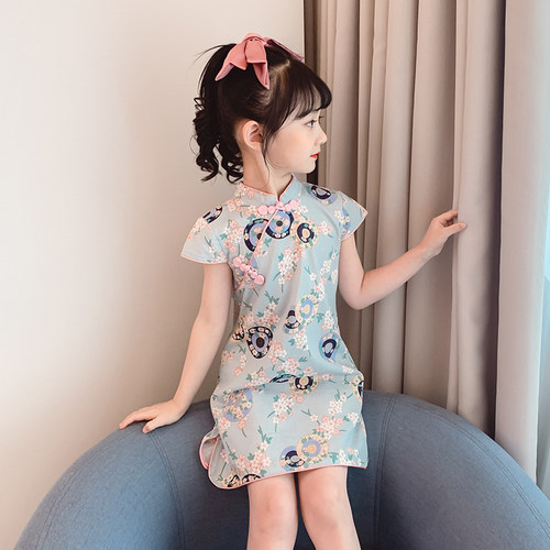 女童旗袍连衣裙2026唐装汉服裙子