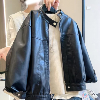 女童外套冬季2025新款洋气儿童时髦加绒加厚炫酷机车皮衣冬装保暖