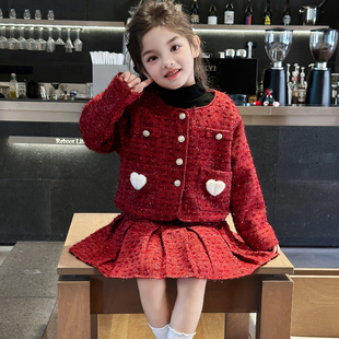 女童连衣裙冬装2026新款儿童网红洋气时髦夹棉加厚小女孩冬季裙子