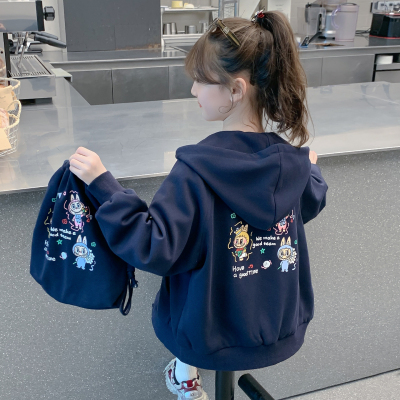 女童外套2025新款春秋款儿童网红洋气夹棉加厚棒球服女孩秋冬上衣