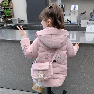 女童棉服冬装2025新款洋气儿童长款加厚羽绒棉袄冬季女孩棉衣外套