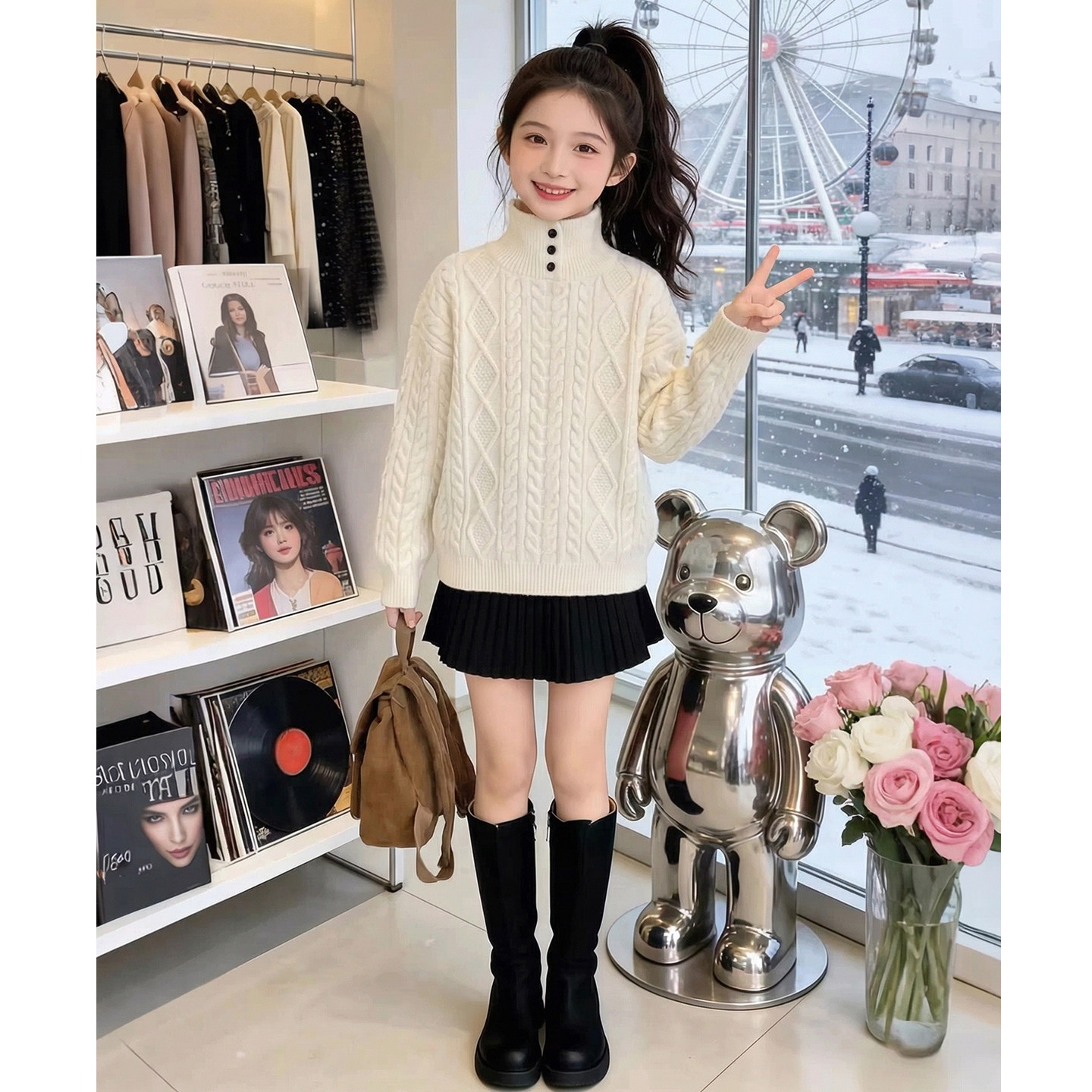 女童毛衣冬装2026新款儿童网红洋气超好看加厚打底衫女孩冬款上衣,童装/婴儿装/亲子装,毛衣/针织衫,淘宝优惠券,粉丝福利购,淘宝优惠卷