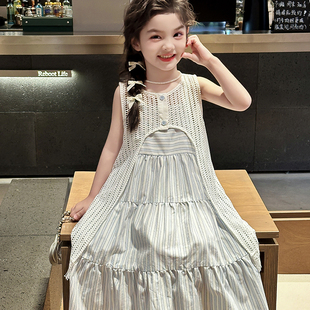 女童裙子2026新款夏季儿童网红洋气海边度假公主裙夏装女孩连衣裙