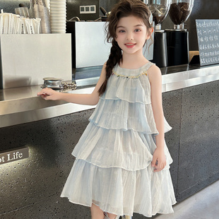 女童裙子2026新款夏季儿童洋气超好看蛋糕公主裙夏装女孩连衣裙薄